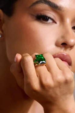 Adella | Emerald Green Statement Ring