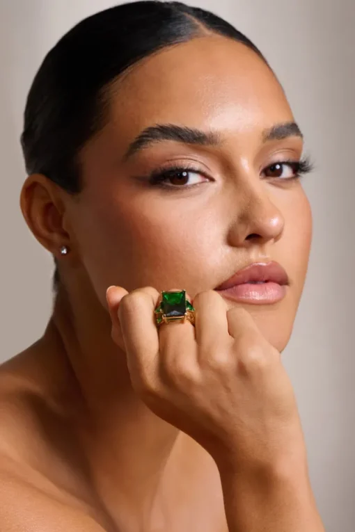 Adella | Emerald Green Statement Ring