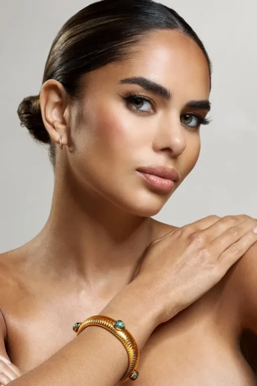 Adrianne | Gold Bracelet With Blue Pendants