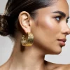 Antigua | Gold Textured Hoops