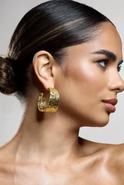 Antigua | Gold Textured Hoops
