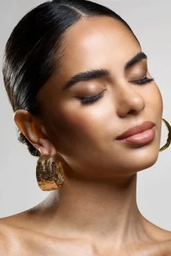 Antigua | Gold Textured Hoops