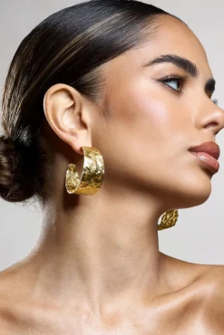 Antigua | Gold Textured Hoops