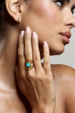 Antila | Turquoise Stacked Adjustable Ring
