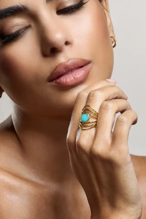 Antila | Turquoise Stacked Adjustable Ring