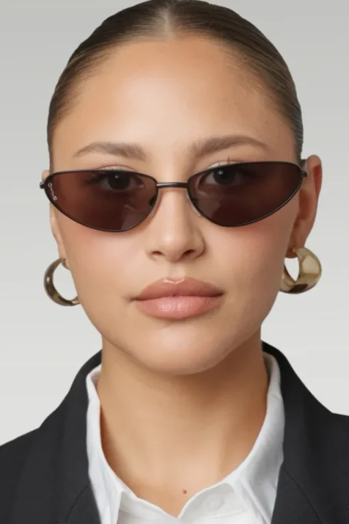Aster | Otra Black Metal Cat Eye Sunglasses