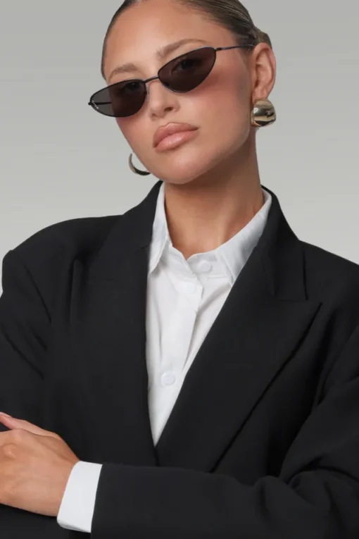 Aster | Otra Black Metal Cat Eye Sunglasses