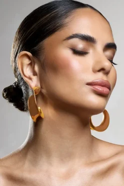 Athalia | Gold Twist Abstract Earrings