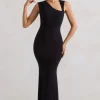 Behind The Scenes | Black Sleeveless Cut-Out Maxi Dress