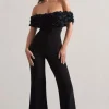 Botanique | Black Floral Bardot Jumpsuit