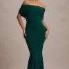 Bowden | Bottle Green Bardot Maxi Dress