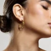 Carli | Gold Twist Hoop Earrings