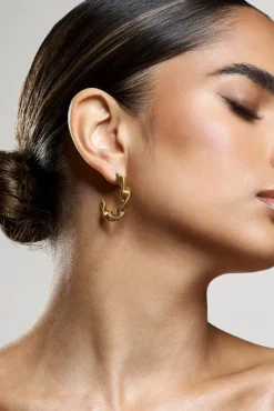 Carli | Gold Twist Hoop Earrings