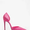 Catcher | Pink Diamante Pointed Court Heels