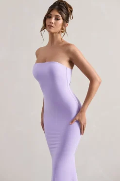 Ceremony | Lilac Bandeau Fishtail Maxi Dress