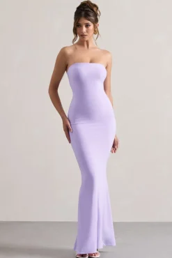Ceremony | Lilac Bandeau Fishtail Maxi Dress
