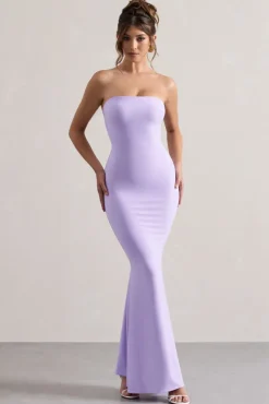 Ceremony | Lilac Bandeau Fishtail Maxi Dress