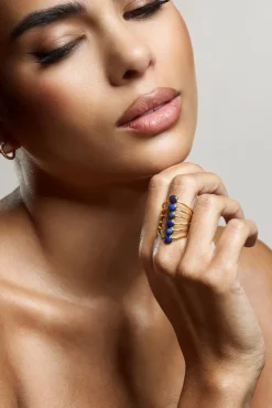 Cerys | Blue Stacked Statement Ring