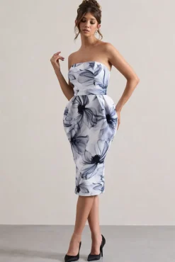 Chateau | Mono Print Bandeau Midi Dress