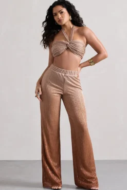Connection | Gold Metallic Ombre Trousers