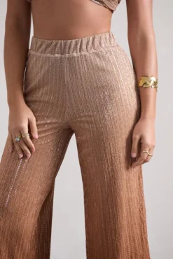 Connection | Gold Metallic Ombre Trousers