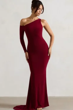 Contradiction | Port One-Sleeve Asymmetric Maxi Dress