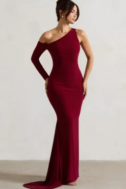 Contradiction | Port One-Sleeve Asymmetric Maxi Dress