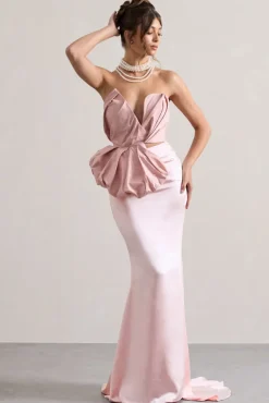 Couture | Pink Satin Maxi Skirt