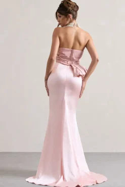 Couture | Pink Satin Maxi Skirt