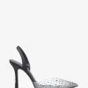 Covergirl | Black Diamante Sling Back Pointed Heels