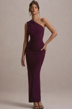 Dalarie | Port One-Shoulder Gathered Maxi Dress