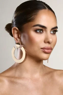 Danica | Gold Abstract Hoop Earrings