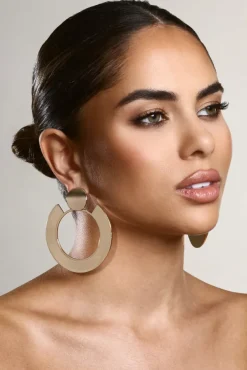 Danica | Gold Abstract Hoop Earrings