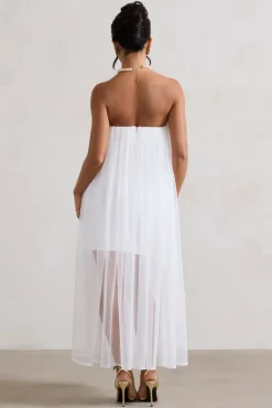 Dreamland | Ivory Sweetheart Corset Mini Dress With Tulle Overlay