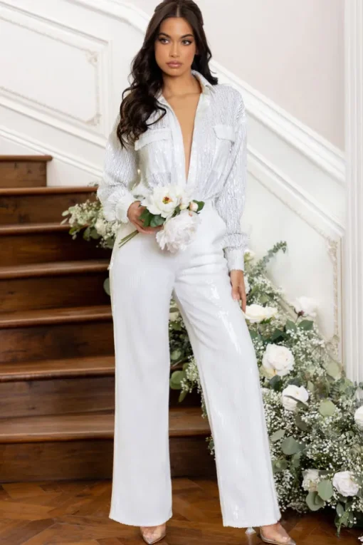 Dreamy | Sequin Wide Leg Trouser