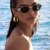 Echo | Otra Gold Tortoiseshell Round Metal Sunglasses