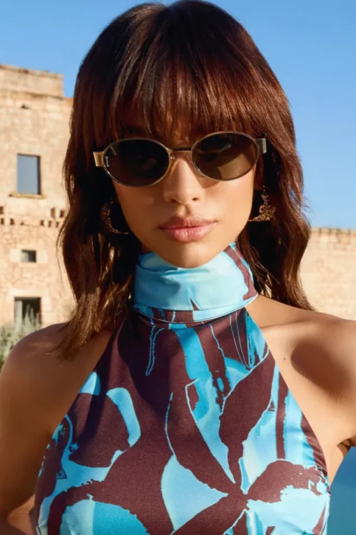Echo | Otra Gold Tortoiseshell Round Metal Sunglasses