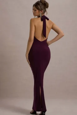 Edessa | Port Plunge-Neck Maxi Dress