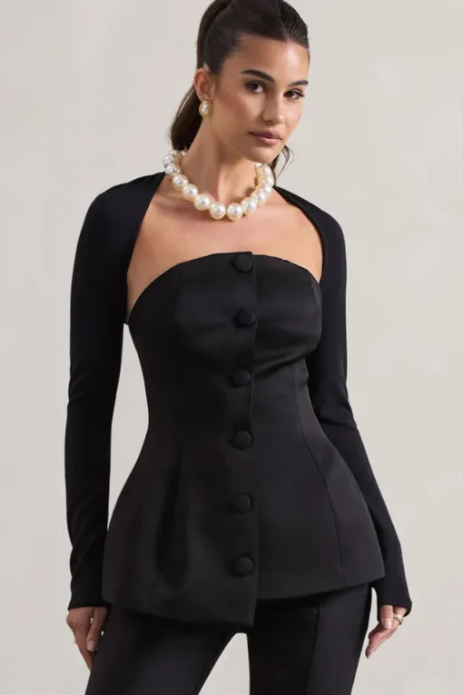 Evolve | Black Long-Sleeve Shrug
