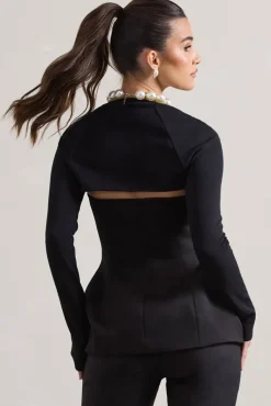 Evolve | Black Long-Sleeve Shrug
