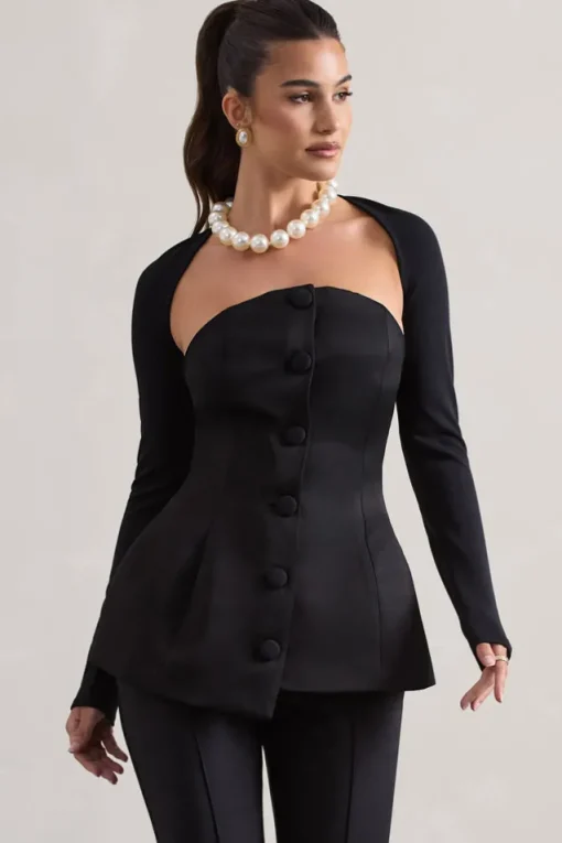 Evolve | Black Long-Sleeve Shrug