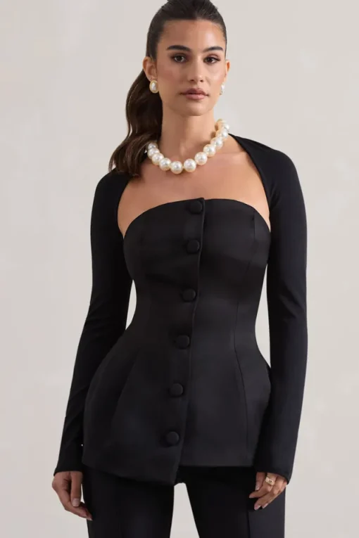 Evolve | Black Long-Sleeve Shrug