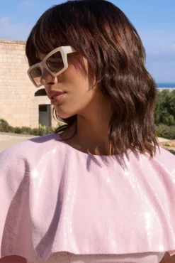 Fairfax | Otra Ivory Square Brown Tinted Sunglasses