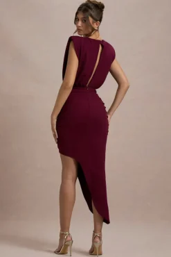 Jennifer | Port Sleeveless Maxi Dress With Asymmetric Hem