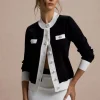 Joelle | Black u0026 White Knit Cardigan