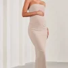 Juniper | Champagne Strapless Maternity Maxi Dress