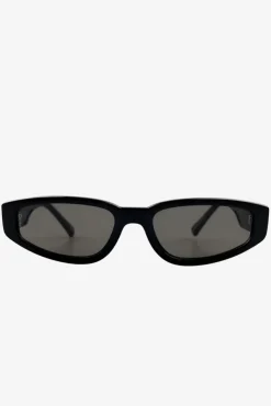 Kai | Otra Black Thin Rectangular Sunglasses
