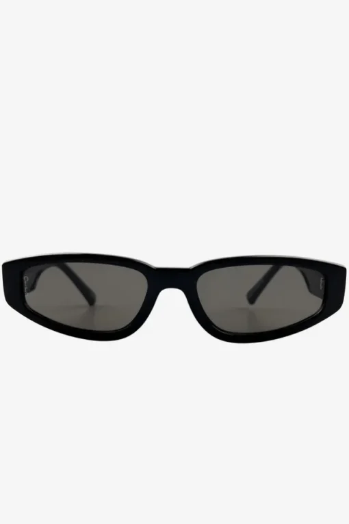 Kai | Otra Black Thin Rectangular Sunglasses
