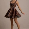 Kamaria | Animal Print Scoop-Neck Skater Mini Dress
