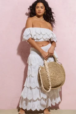 Maho | Beige Round Crochet Handbag